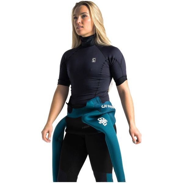 2026 C-Skins Womens Thermal Skins Short Sleeve Vest C-HDISSW - Black